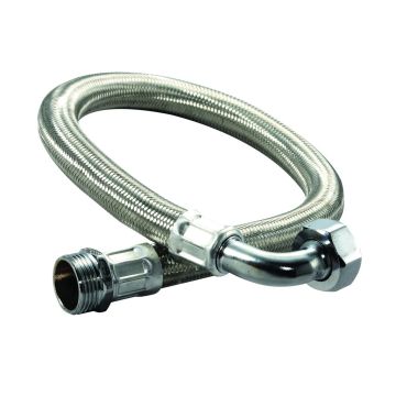 1000mm Flex Connector with  Stainless Steel Elbow Connection